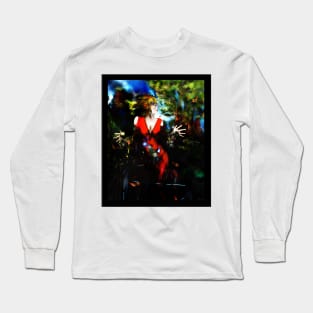Red Forest Figure Illustration. Woman. Long Sleeve T-Shirt